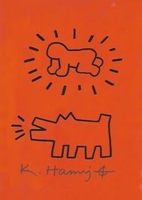 Keith Haring Drawing-Pop Art on paper