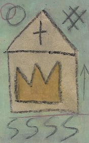 Jean Basquiat Painting Post Card - SAMO (After)