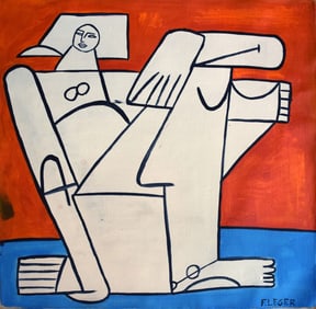 Abstract Painting on Canvas- F. LEGER