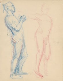 FREDERICK WIELAND FIGURATIVE PENCIL DRAWING(After Artist)