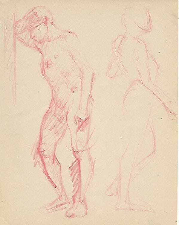FREDERICK WIELAND FIGURATIVE PENCIL DRAWING(After Artist) (1 of 1)