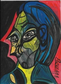 Mixed Media Pablo Picasso Drawing on Paper