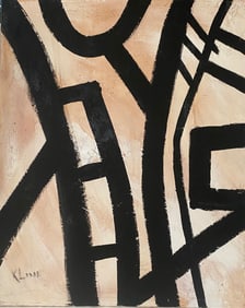 FRANZ KLINE ABSTRACT PAINTING ON CANVAS