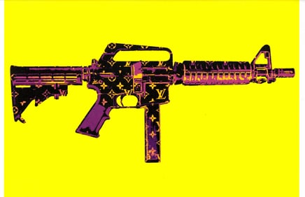 LARGE Signed Graffiti Pop Art Print Death NYC