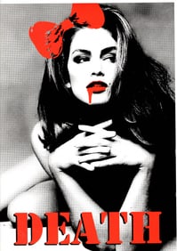 LARGE Signed Graffiti Pop Art Print Death NYC