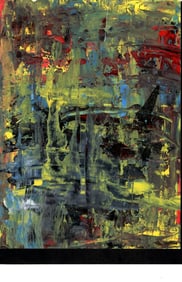 Abstract Painting on Paper stamp on verso
