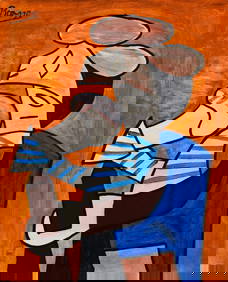 Pablo Picasso Modern art 20th century abstract painting on Canvas (1 of 4)