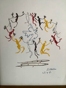 Pablo Picasso Print on Paper with wood frame