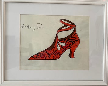 Andy Warhol (Ame 1928-87) Mixed Media Painting on Paper. Pop Art Era