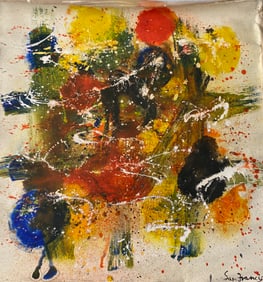 Vintage Abstract Canvas Sam Francis Modern Art 20th Century After artist