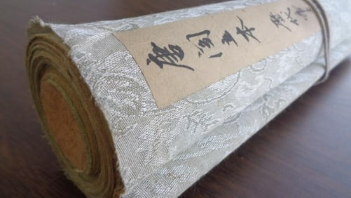 Long Chinese Painted Ancient Military Emperor Scroll