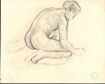 Joseph Smedley 1922-2016 British Modernist Figurative Drawing 1960