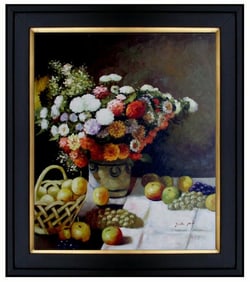 Framed, Claude Monet Flowers and Fruits Hand Painted Oil Painting .repo
