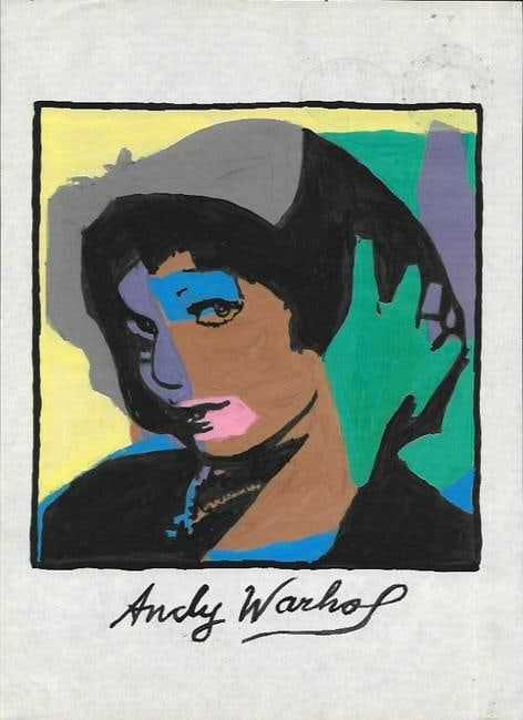 Andy Warhol - Drawing and Watercolor Painting on paper (After) artist: Andy Warhol - Drawing and Watercolor Painting on paper,(After) artist. This is not print, the drawing was acquired from an estate sale. It does not come with any paperwork to verify its Authenticity. 