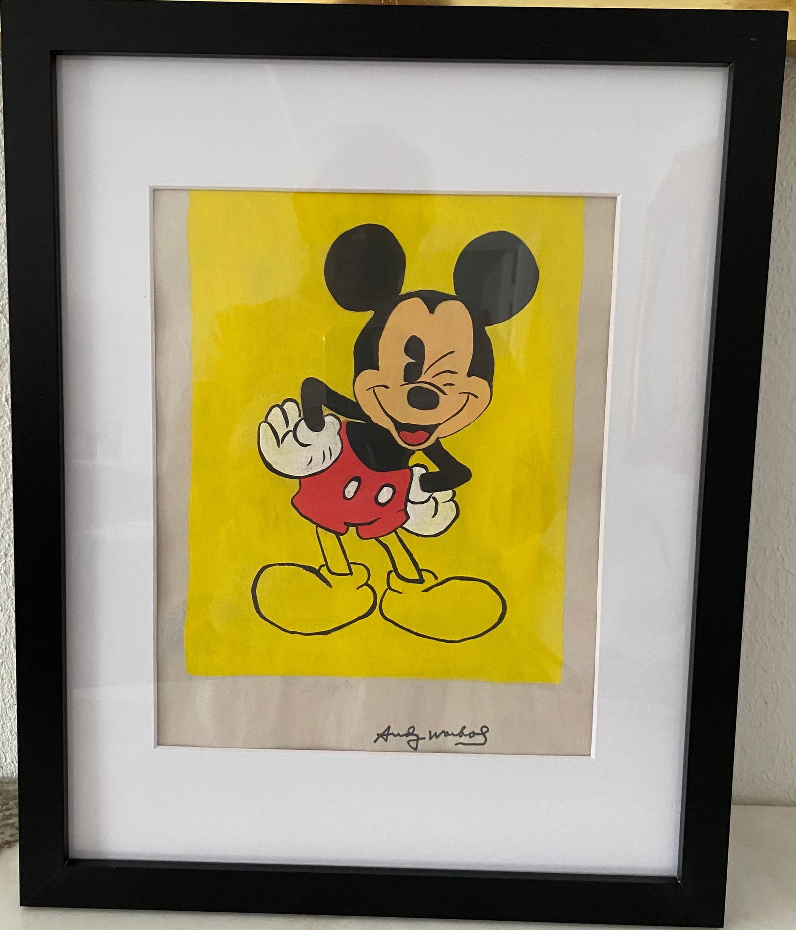 Andy Warhol (Ame 1928-87) Mixed Media Painting on Paper. Pop Art Era.After Artist: Andy Warhol (Ame 1928-87) Mixed Media Painting on Paper. Pop Art Era.After Artist - Approx Measuring: 8 1/4 x 11 1/2 inches.New Frame Size 12 x 15 x 1 inches.Andy Warhol (1928–1987) was an iconic Am