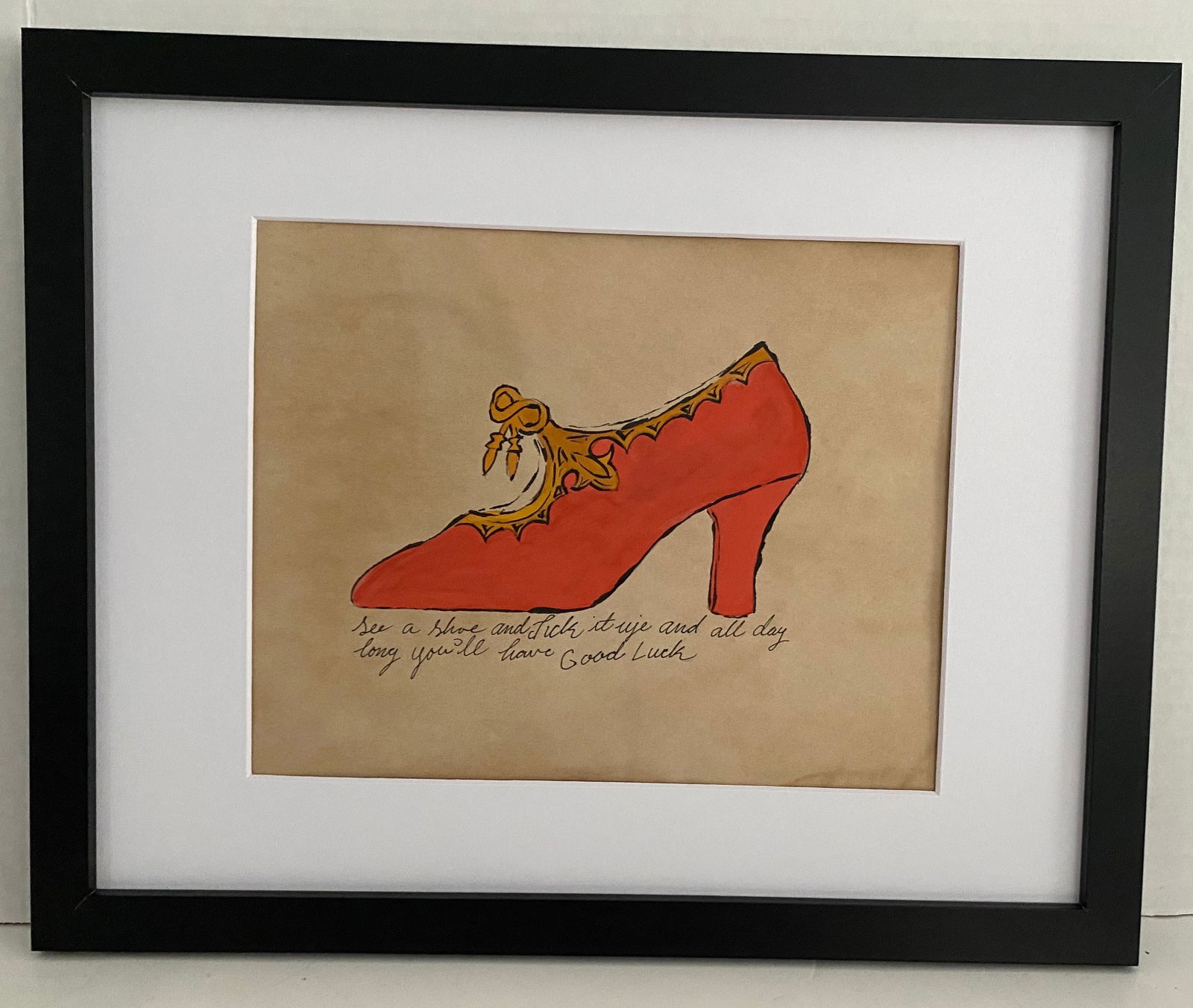 Andy Warhol (Ame 1928-87) Mixed Media Painting on Paper. Pop Art Era.After Artist: Andy Warhol (Ame 1928-87) Mixed Media Painting on Paper. Pop Art Era.After Artist - Approx Measuring: 8 1/4 x 11 1/2 inches.New Frame Size 12 x 15 x 1 inches.Andy Warhol (1928–1987) was an iconic Am