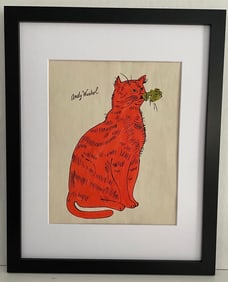 Andy Warhol (Ame 1928-87) Mixed Media Painting on Paper. Pop Art Era.After Artist