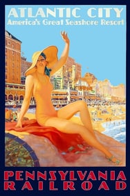 1935 A City Pennsylvania Railroad Poster-Repo