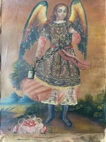 Cusco Folk Art Oil Painting on Canvas