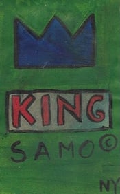 Jean Basquiat Painting Post Card - SAMO (After)