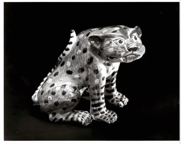 Photograph Leopard Soft-paste porcelain French, Chantilly, 1735-1740