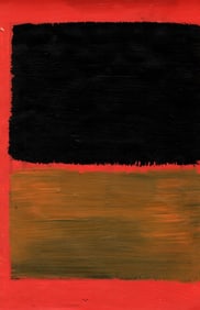 Abstract Painting on Paper, Modern Art