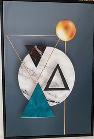 Geometric Nordic Modern Design, Black Frame