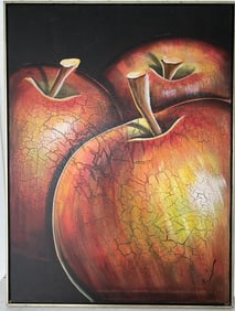 Big Apple Painting on Canvas  framed