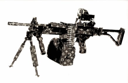 LARGE Signed Graffiti Pop Art Print Death NYC