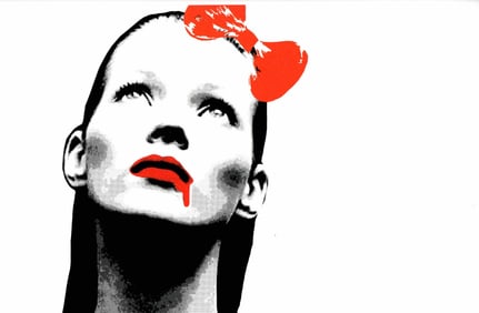 LARGE Signed Graffiti Pop Art Print Death NYC