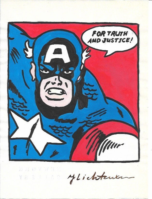 Mixed Media on Paper Roy Lichtenstein (Style) (1 of 2)