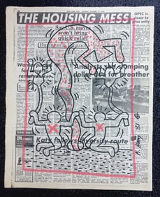 Keith Haring Newspaper Marker Art - Keith Haring - Untitled, 1981