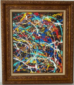 Jackson Pollock Abstract Painting on Canvas