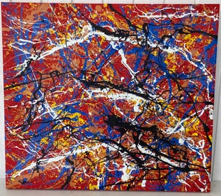 Jackson Pollock Abstract Painting on Canvas