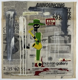 Jean-Michel BASQUIAT / SAMO/ on Newspaper