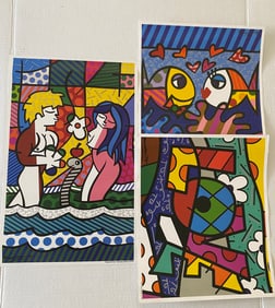 Romero Britto 3 prints on Paper
