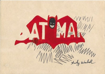Andy Warhol Mixed Media on Paper. stamp On verso