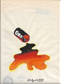 Andy Warhol Mixed Media on Paper. stamp On verso