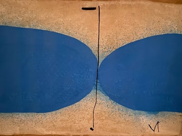 Vintage Abstract Canvas Vp Vasmore Modern Art 20th Century