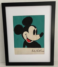 Andy Warhol (Ame 1928-87) Mixed Media Painting on Paper. Pop Art Era.After Artist