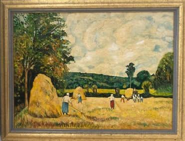 Farm Land Painting on Canvas /wood frame