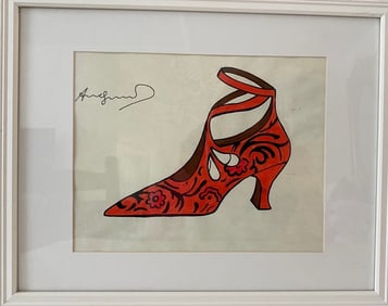 Andy Warhol (Ame 1928-87) Mixed Media Painting on Paper. Pop Art Era