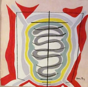 Vintage Abstract Painting Man Ray