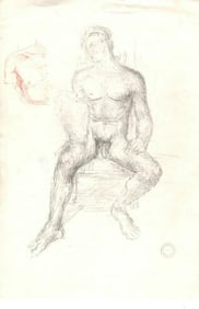 Joseph Smedley 1922-2016 British Modernist Figurative Drawing 1960