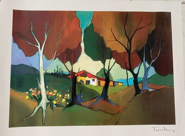 French/Brazilian SIGNED Seriolithograph on Paper