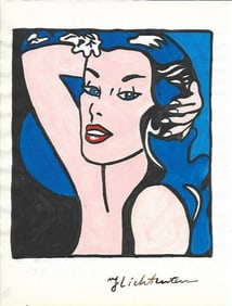 Mixed Media on Paper Roy Lichtenstein(Style)