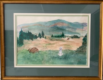 Landscape Painting Art On Paper signed
