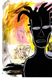 Jean Basquiat Expressionism Print on Thick Paper