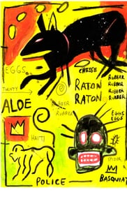 Jean Basquiat Expressionism Print on Thick Paper