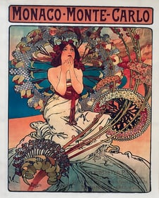 Alphonse Mucha Art Nouveau Greek Goddess Print on Canvas